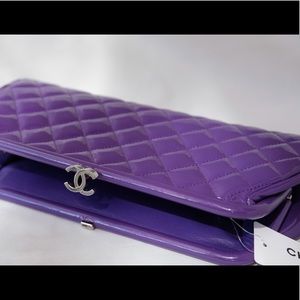 Channel Purple Clutch